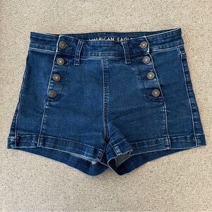 American Eagle jean shorts sailor buttons